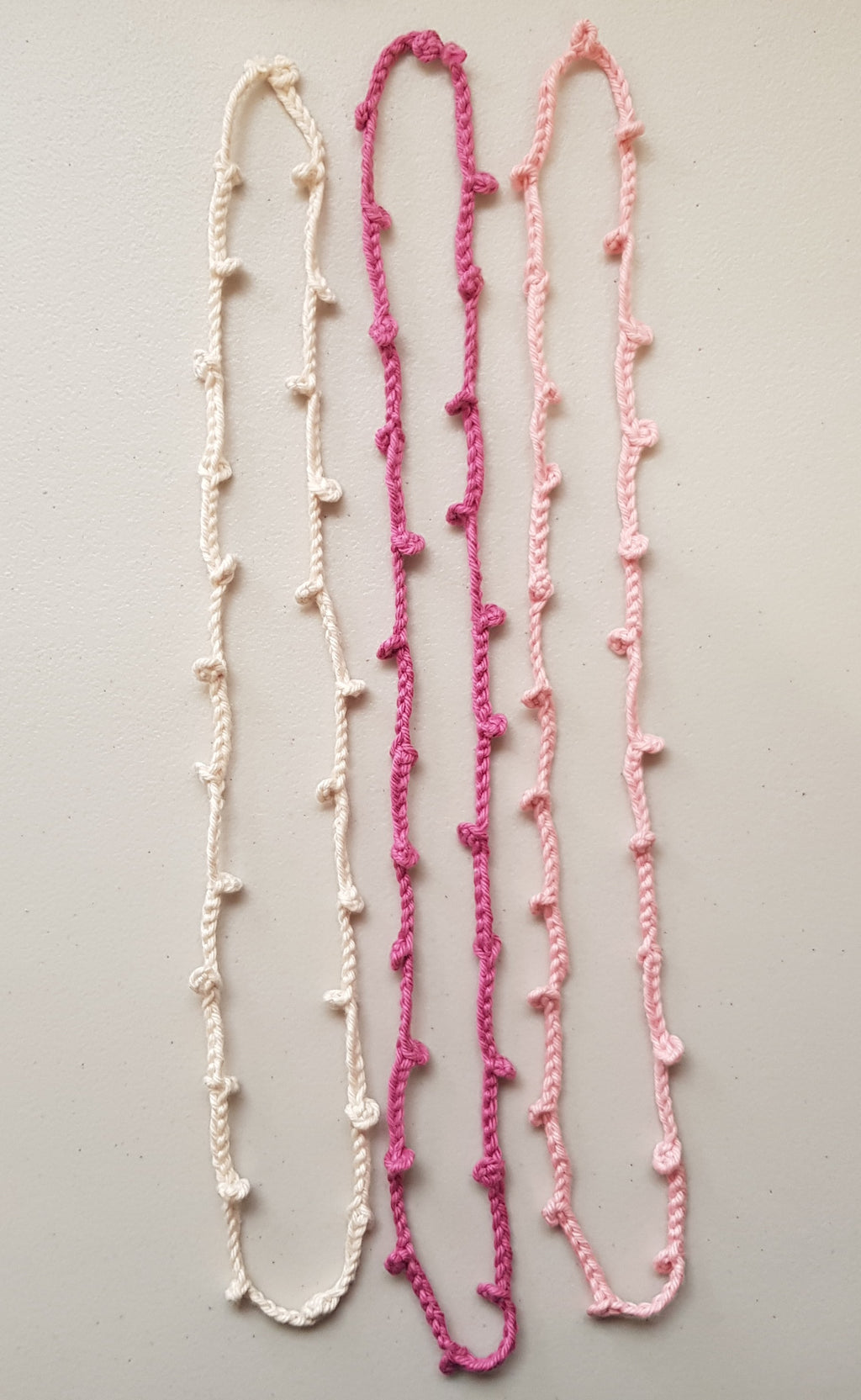 Crochet Necklace Set - Cotton - 80 cm