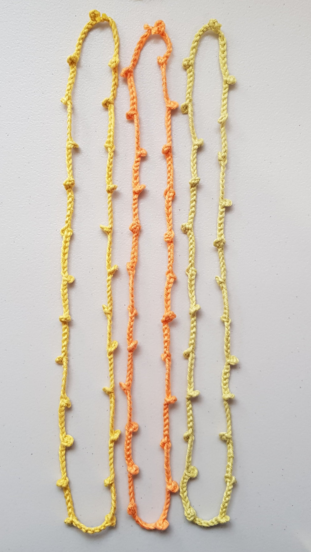 Crochet Necklace Set - Cotton - 80 cm