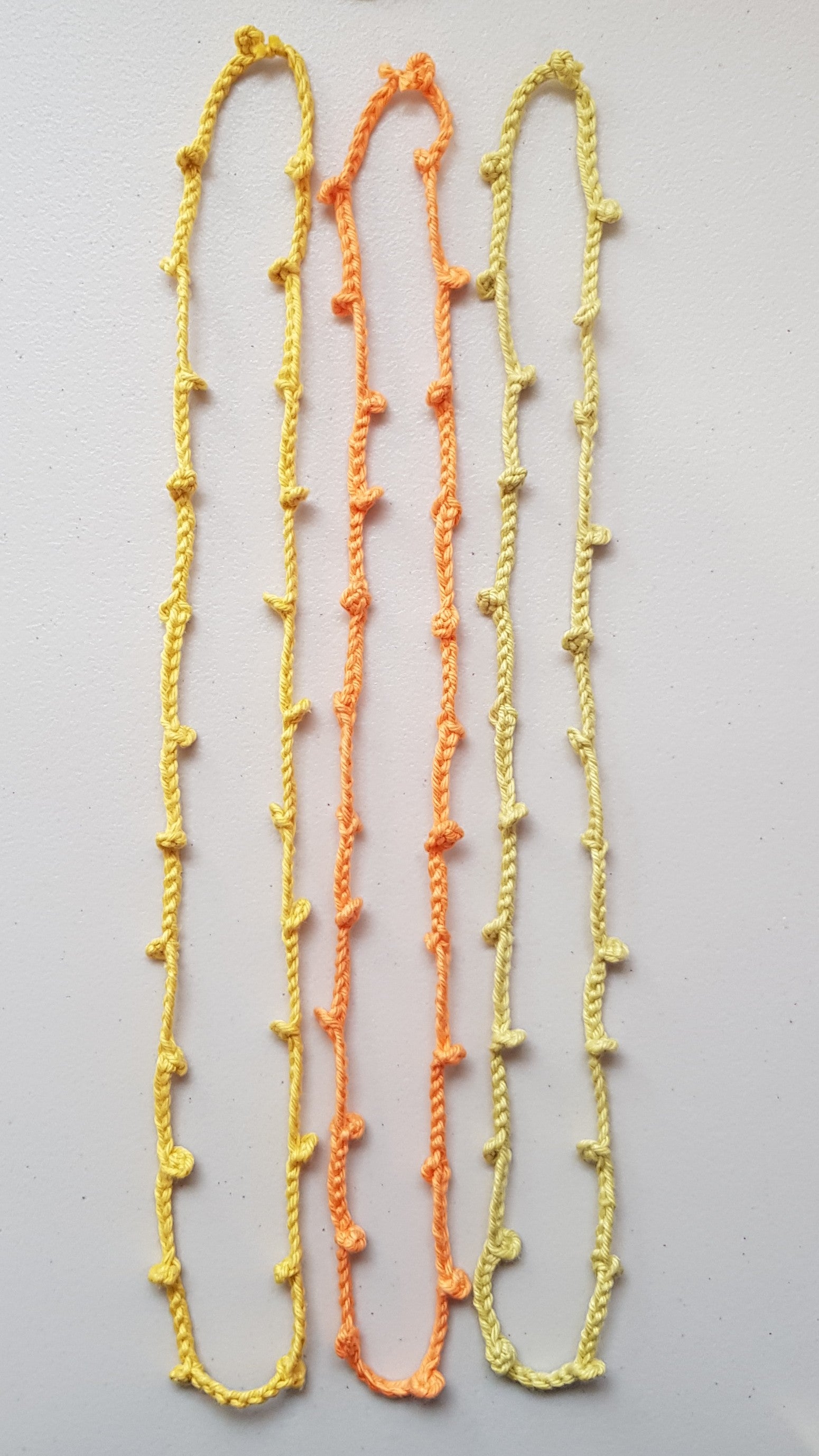 Crochet Necklace Set - Cotton - 80 cm