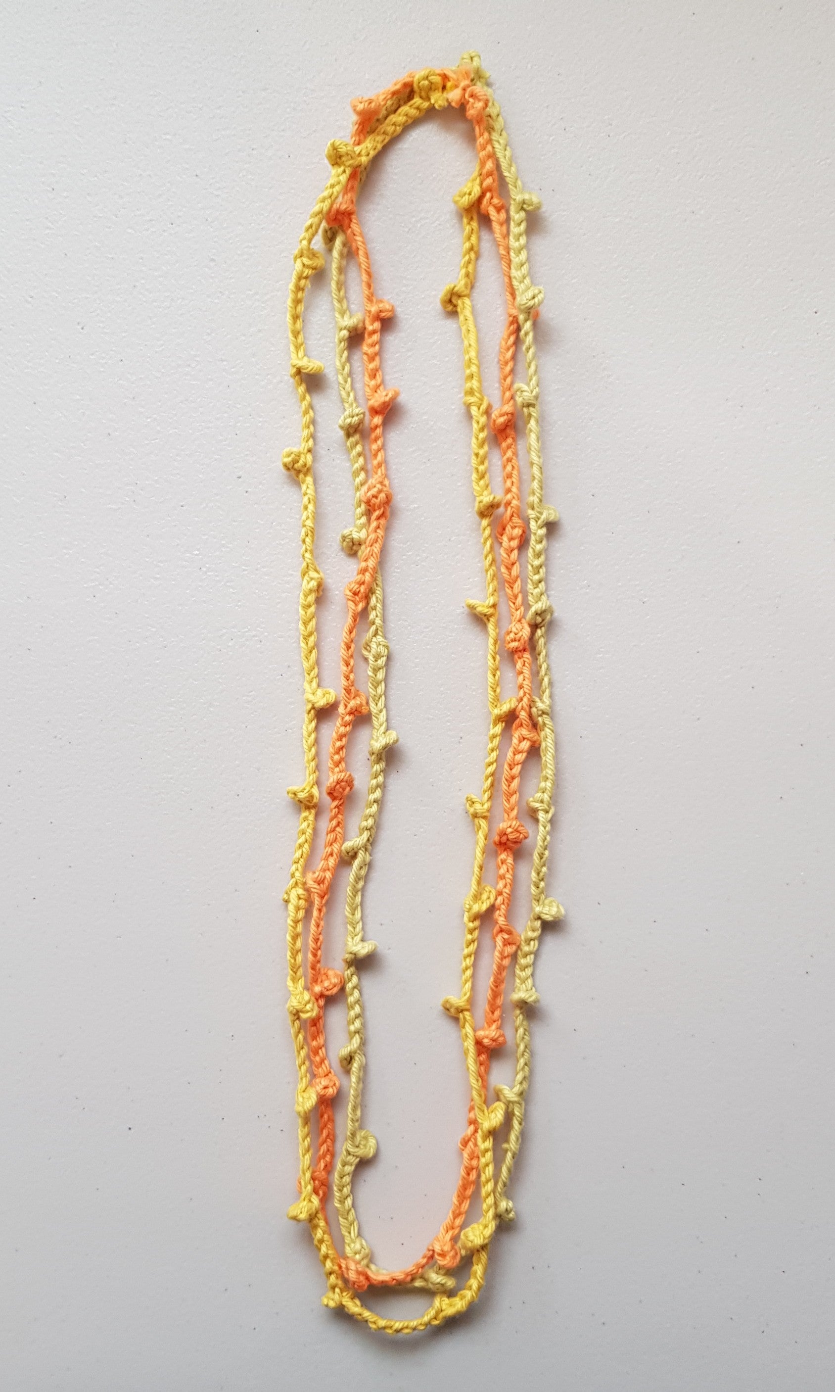 Crochet Necklace Set - Cotton - 80 cm