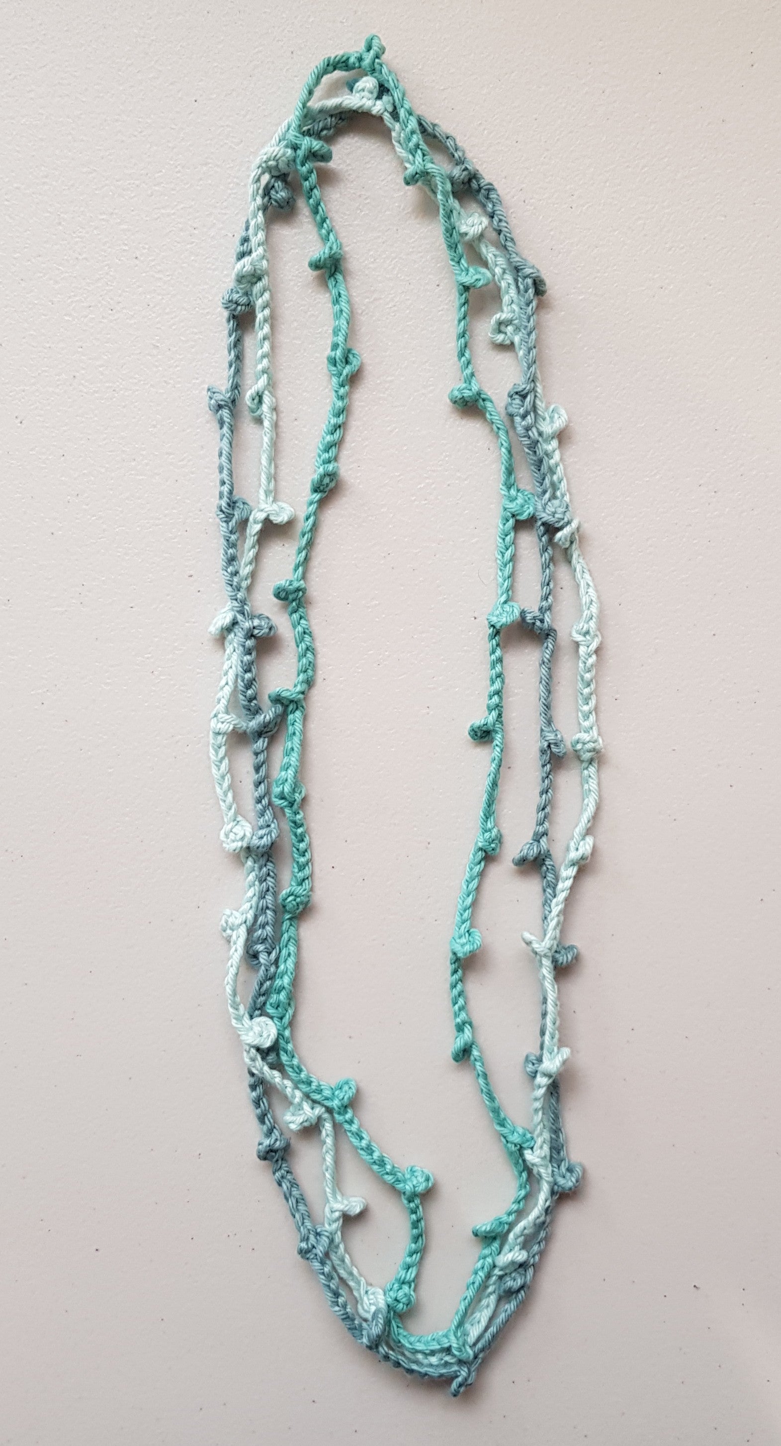 Crochet Necklace Set - Cotton - 80 cm