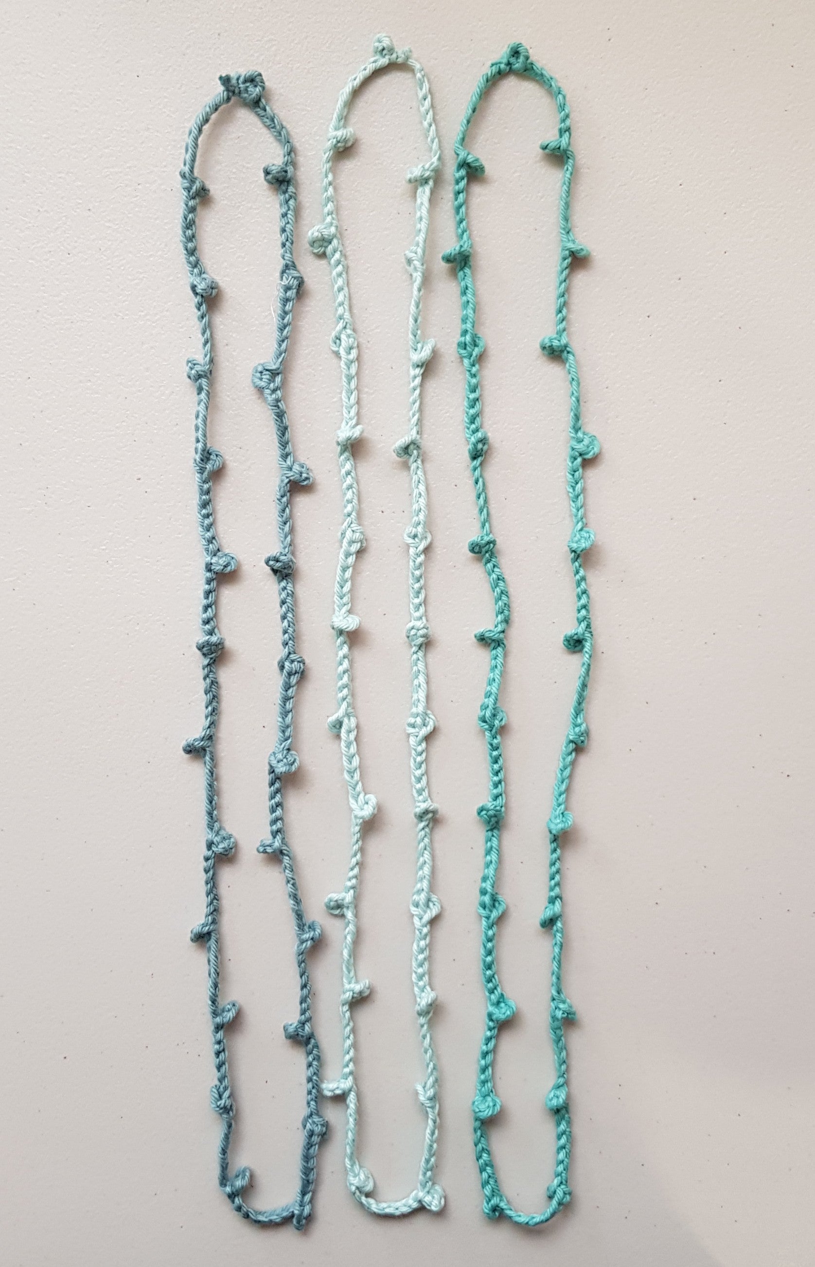 Crochet Necklace Set - Cotton - 80 cm