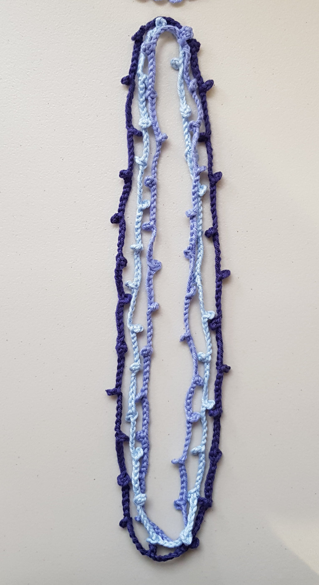 Crochet Necklace Set - Cotton - 80 cm