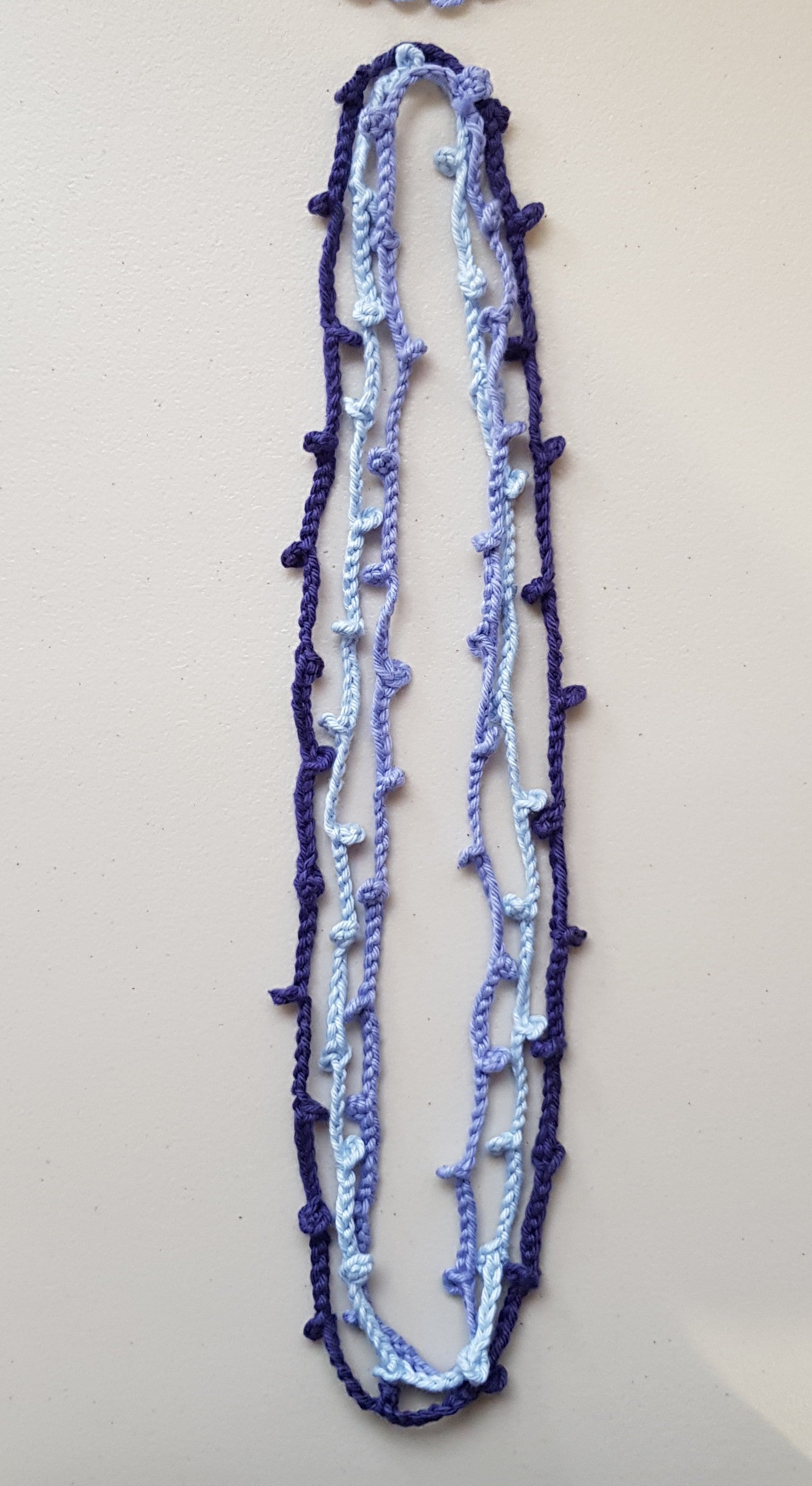 Crochet Necklace Set - Cotton - 80 cm