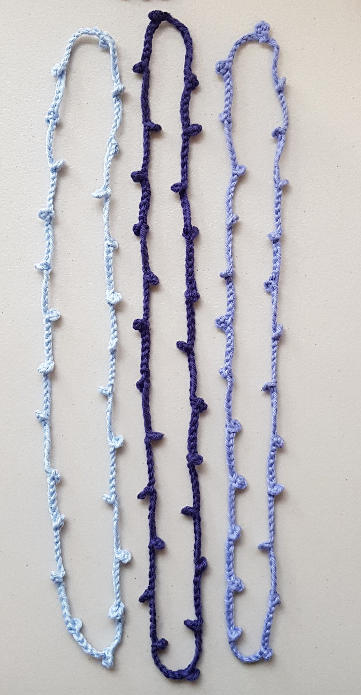 Crochet Necklace Set - Cotton - 80 cm