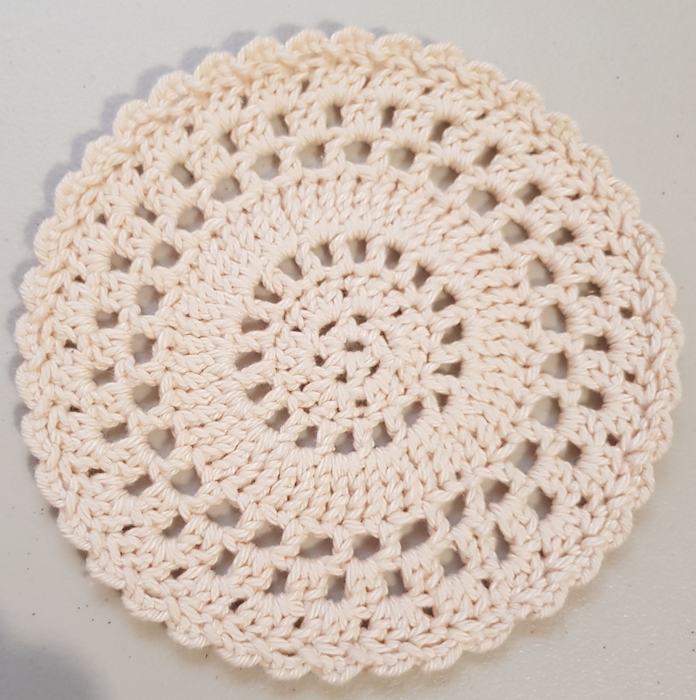 Hand Crocheted Chunky Doily - 16 cm