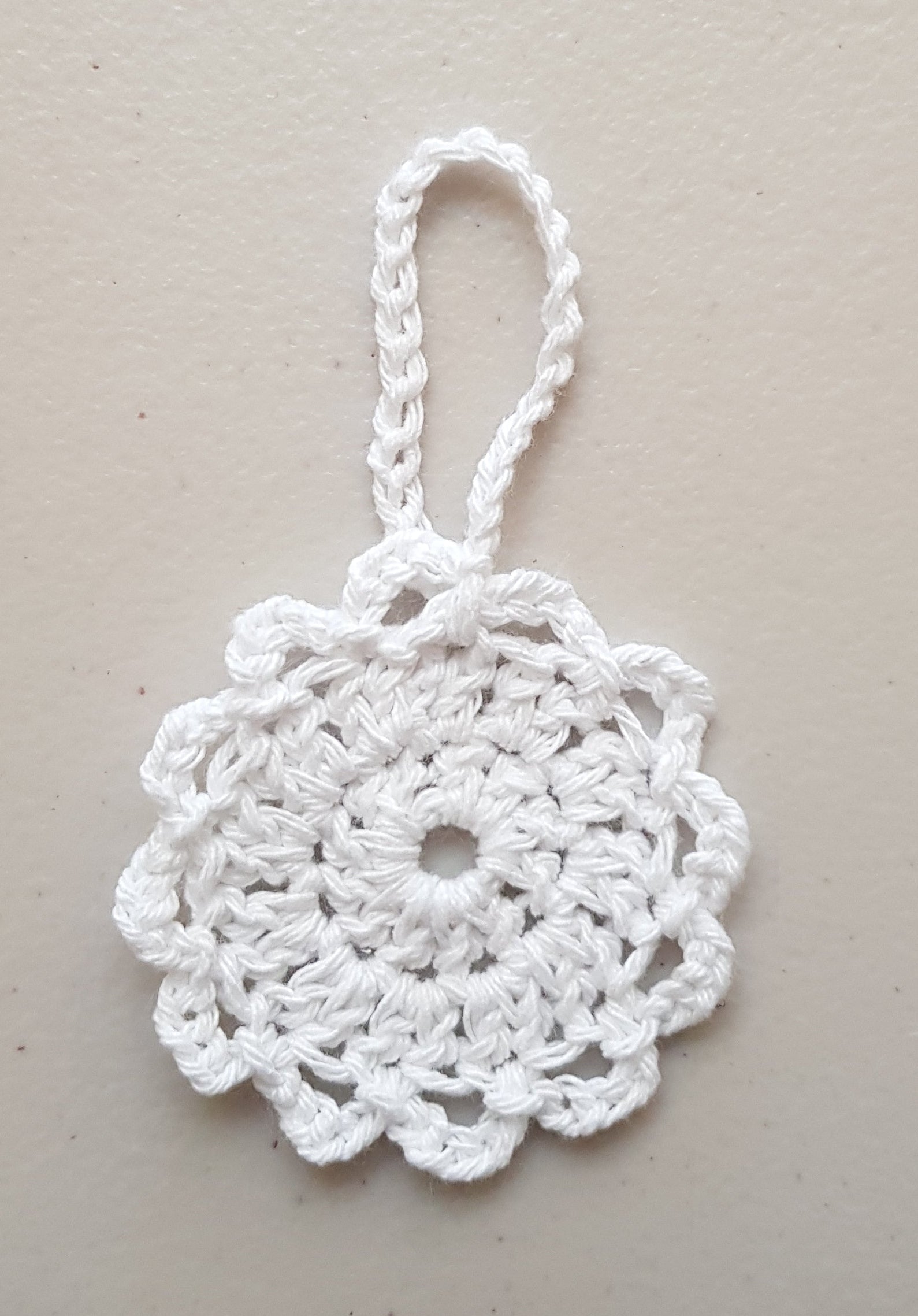 Hand Crocheted Hanging Ornament - 6 cm