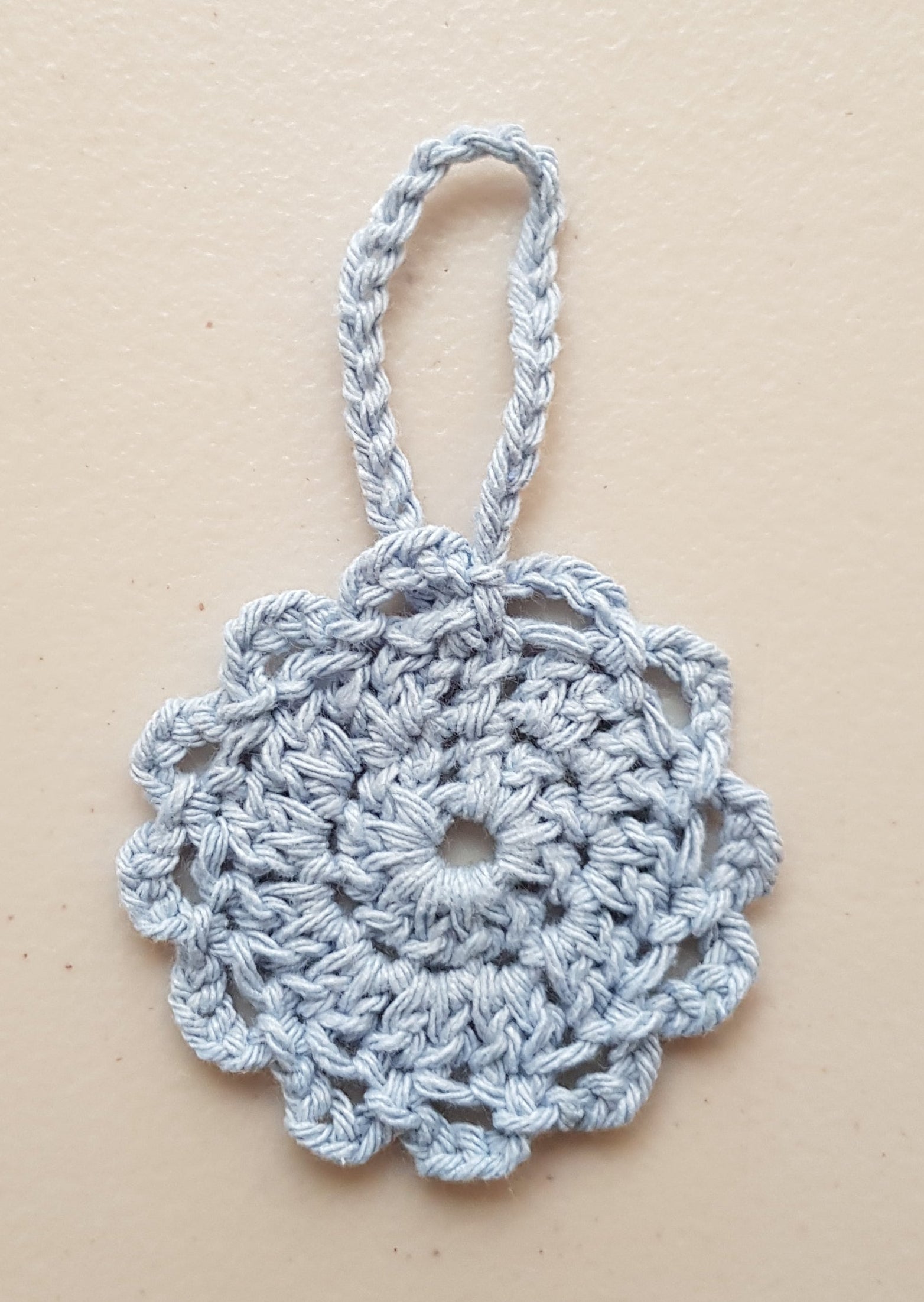 Hand Crocheted Hanging Ornament - 6 cm