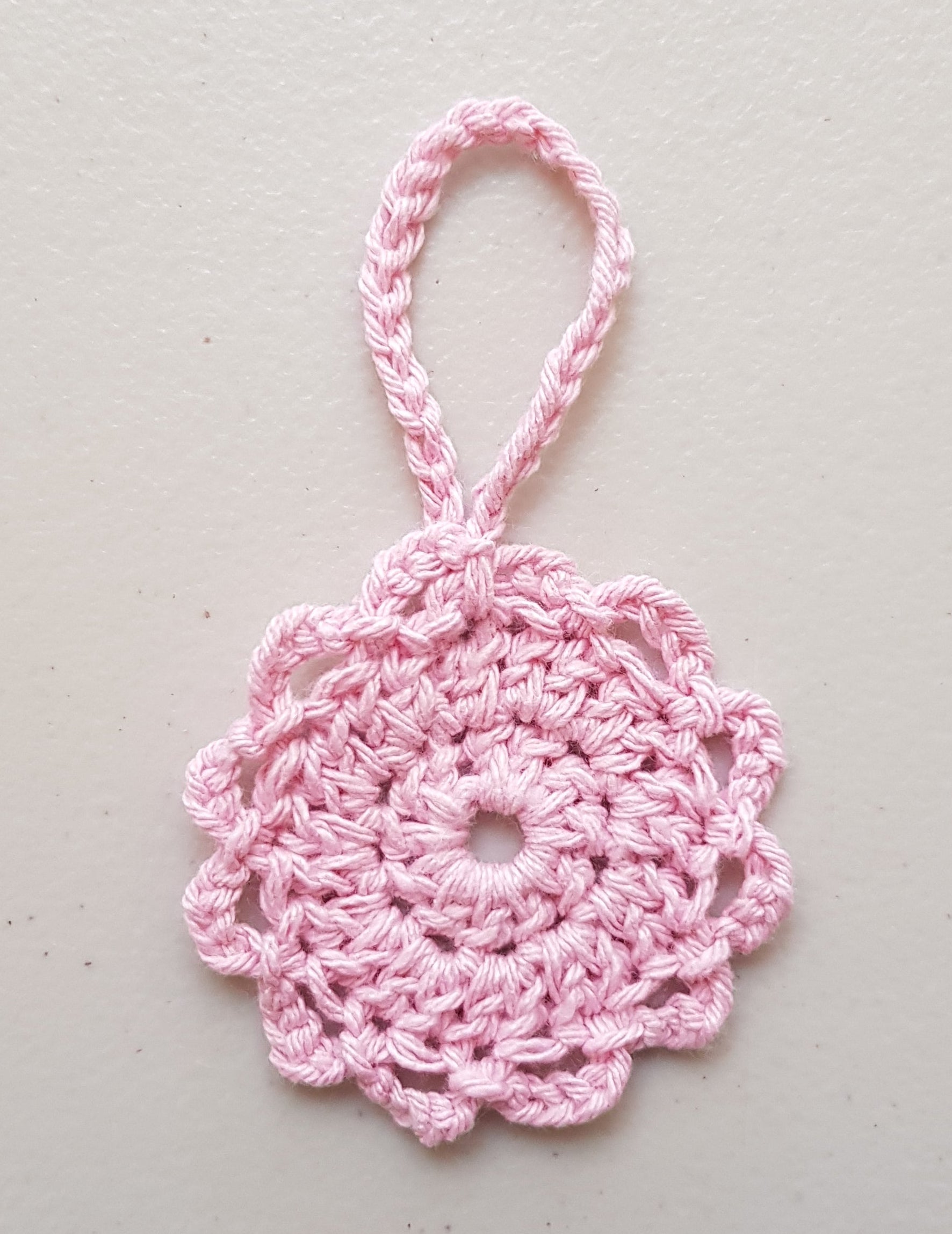 Hand Crocheted Hanging Ornament - 6 cm