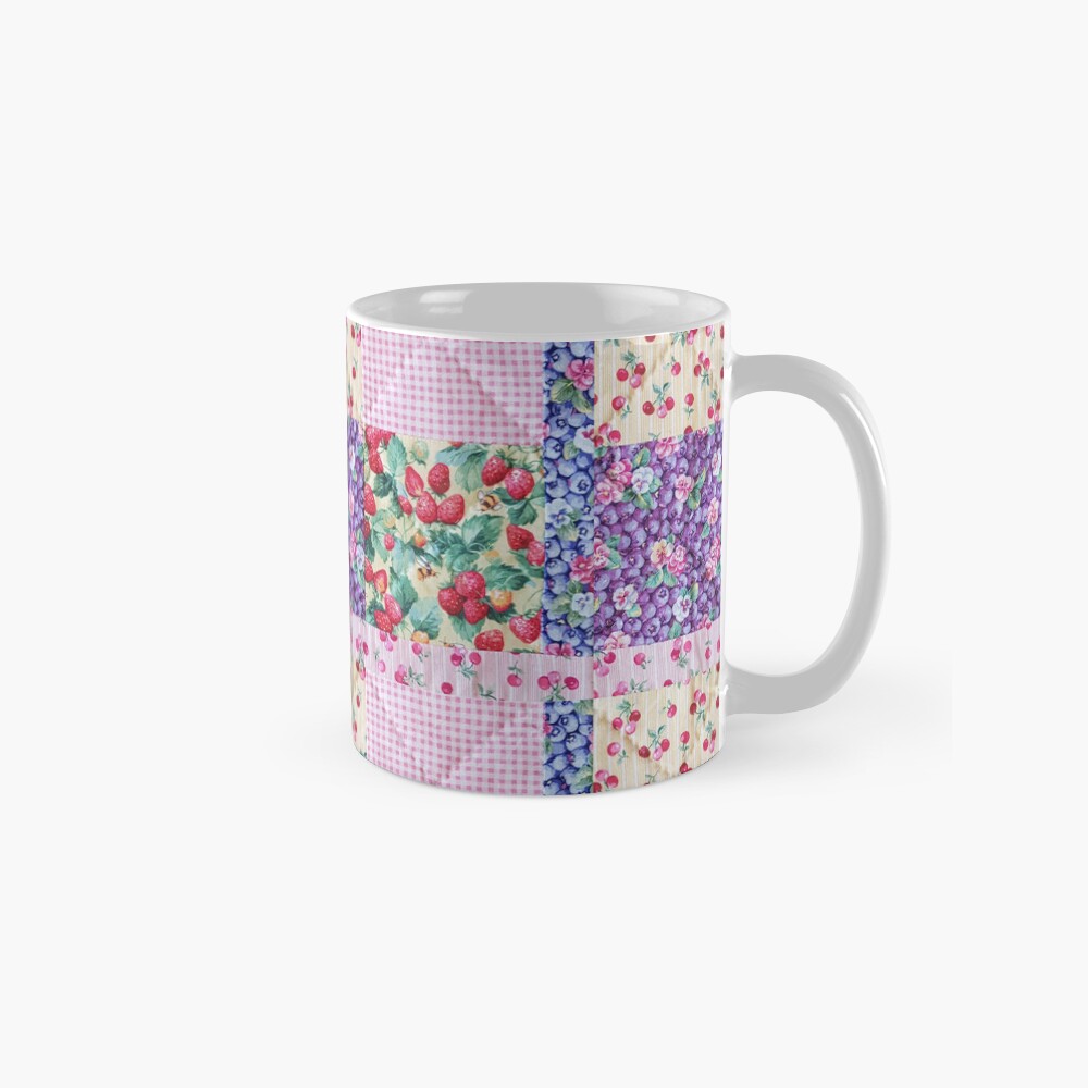 Patchwork Print Mug - Strawberries and Berries