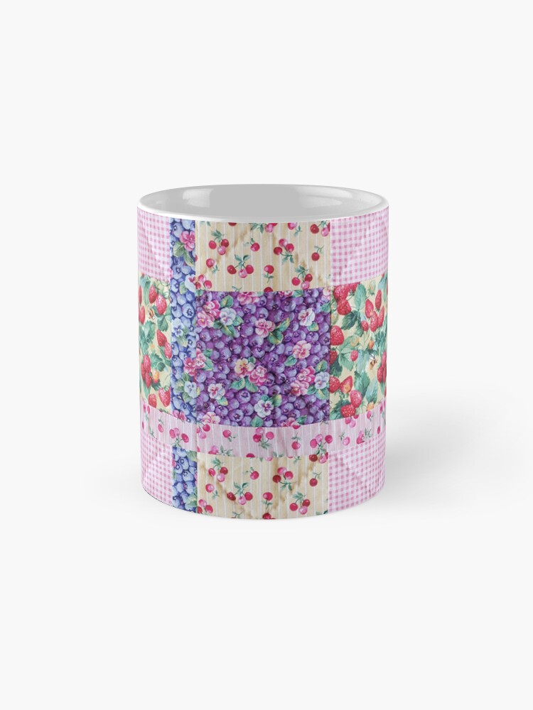 Patchwork Print Mug - Strawberries and Berries