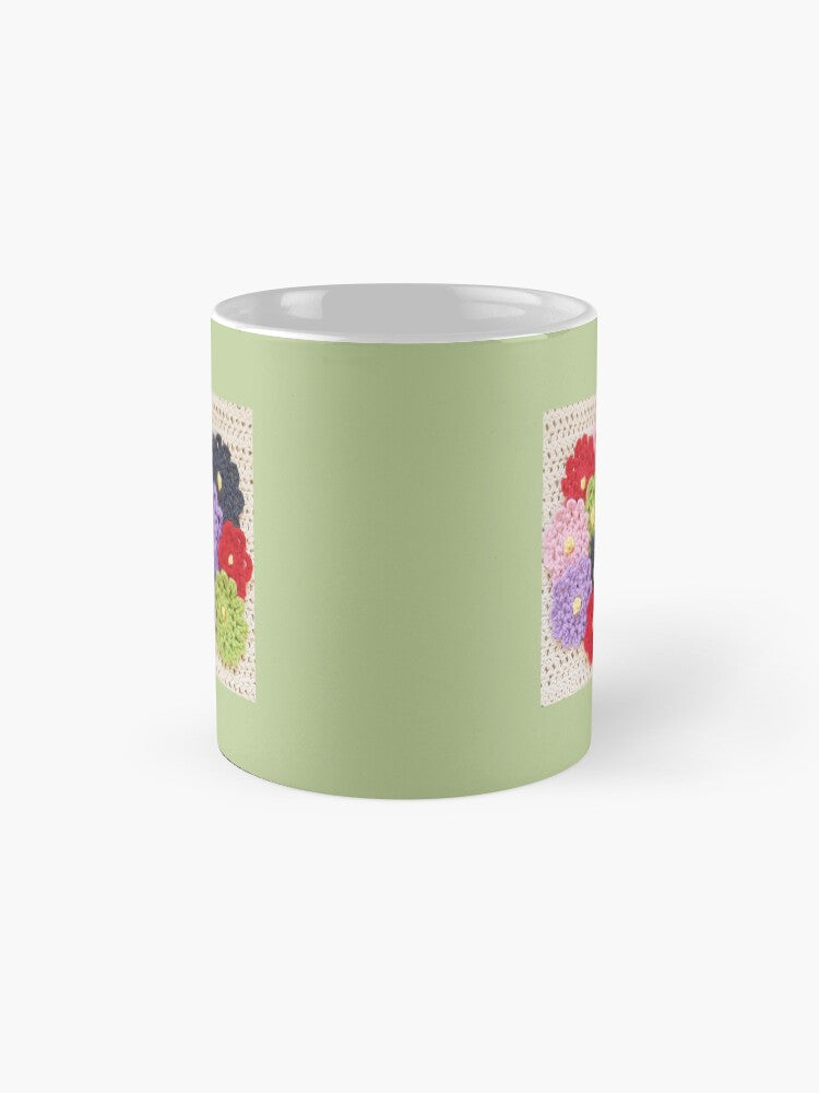 Patchwork Print Mug - Crochet Flower Garden