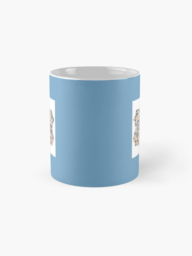 Patchwork Print Mug - Blue Hexagon Flower