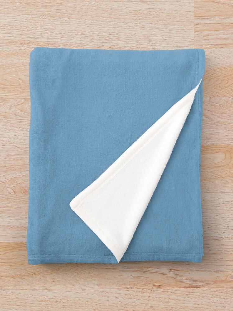 Throw Blanket - Blue Patchwork Hexagon Flower